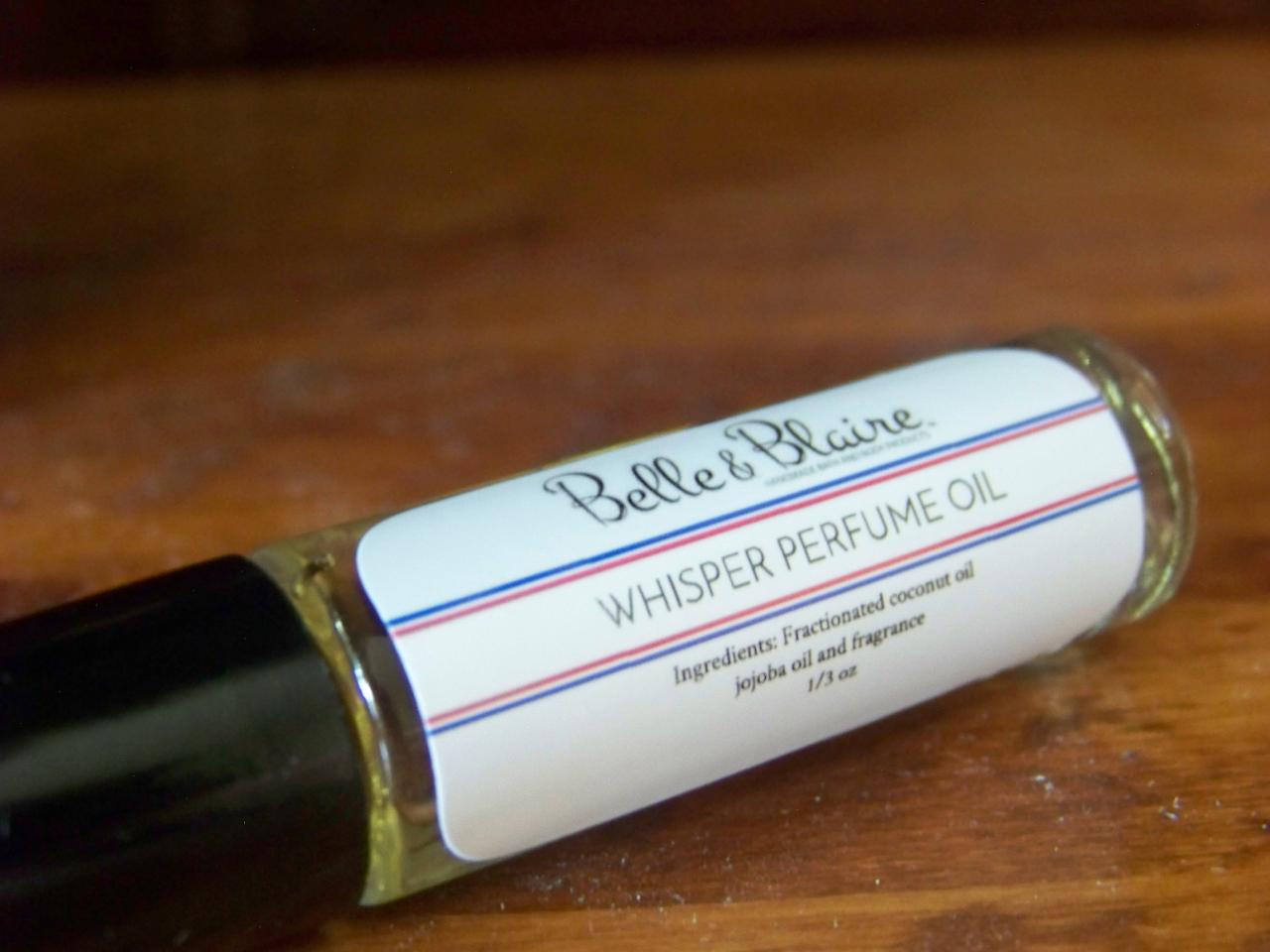 Whisper Perfume Oil- Apple Blossom, Rose Petals, Lily Of The Valley- Roll On Perfume