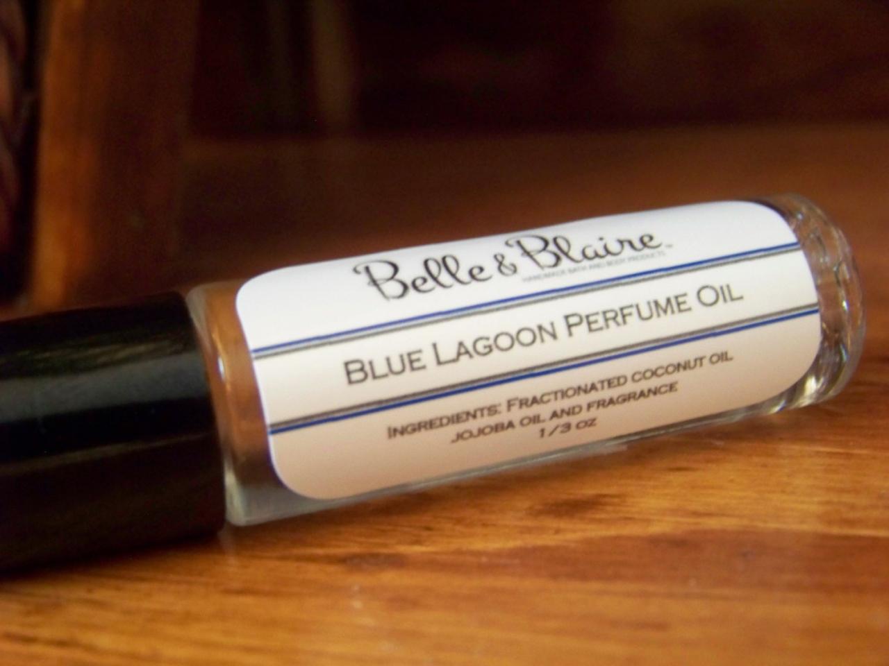 Blue Lagoon Perfume Oil- Ocean Mist, Cyclamen Petals, Sea Moss, Sea Salt, Water Mint, Vetiver, Cedarwood- Roll On Perfume
